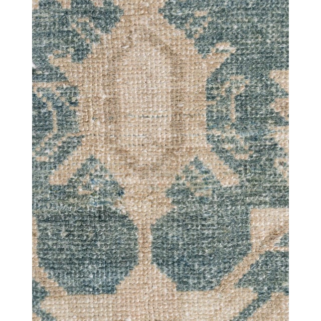 Green Vintage Oriental Runner 3'7 X 16'9 For Sale - Image 8 of 9