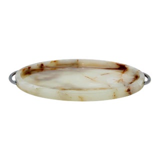 Light Green Onyx Place Tray For Sale