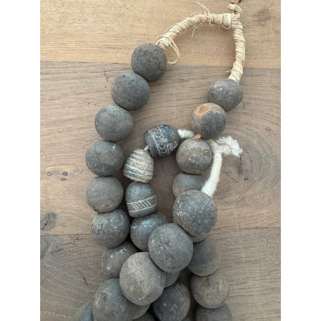 Mid 20th Century Pair of Vintage African Clay Bead Strands For Sale - Image 5 of 7