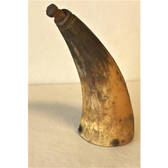 Early 19th Century Gun Powder Horn With Original Carved Pin For Sale - Image 12 of 12