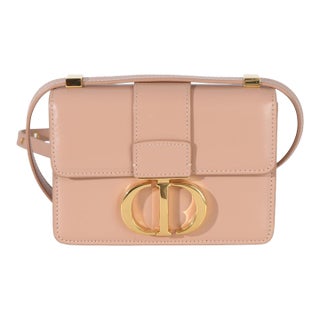 Light Pink Smooth Calfskin Micro 30 Montaigne Flap Bag For Sale