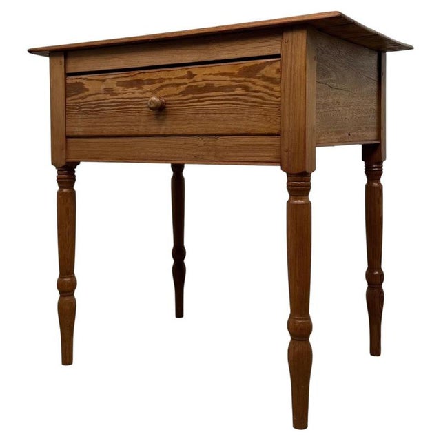 19th Century English Victorian Pitch Pine Side Table For Sale - Image 4 of 12