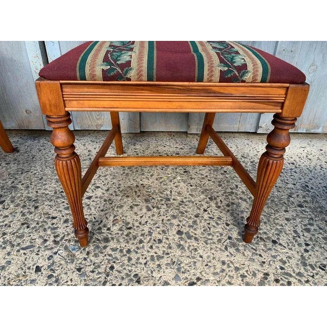 Early 20th Century Vintage 1930s Regency Style Reeded Leg Dining Chairs - Set of 6 For Sale - Image 5 of 18