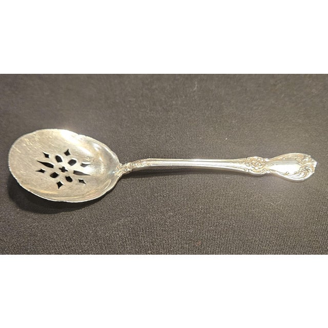 Beautiful Towel Sterling Silver “Bon Bon” pierced spoon in the “Old Master” pattern; part of a set acquired at an estate...