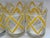 Georges Briard Mid 20th Century Mid-Century Georges Briard Yellow and White Geometric Rock Glasses - Set of 6 For Sale - Image 4 of 7