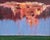 Mid century oil on canvas abstract surrealist landscape painting titled "Fall Out" by Donald Leroy Weismann (Texas /...