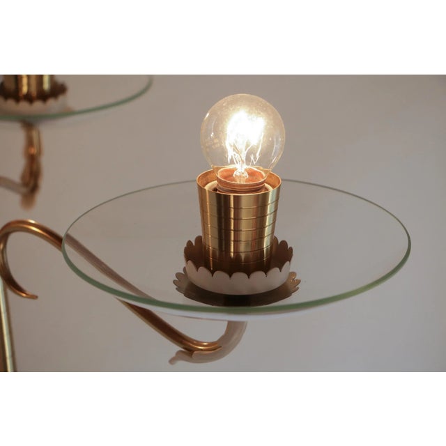 Mid-Century Italian Ash & Polished Brass Floor Lamp in the Style of Pietro Chiesa, 1940s For Sale - Image 16 of 18