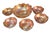 Glass Vintage Marigold Carnival Glass Scalloped Edge Berry Dessert Bowls Set- 6 Pieces For Sale - Image 7 of 7