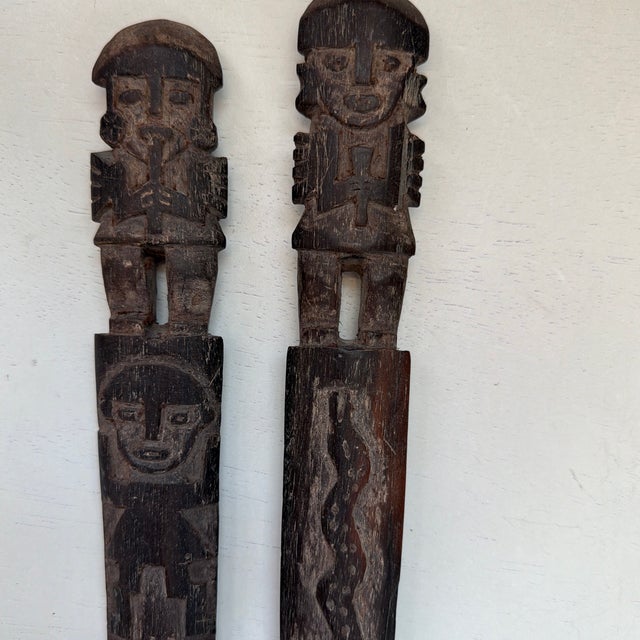 Pre-Columbian Chancay Bone Weaving Swords, Circa 1000 - 1470 Ad. For Sale - Image 4 of 4