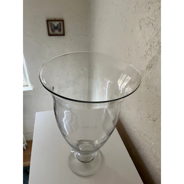 1990s Blenko Tall Clear Blown Art Glass Vase For Sale In Seattle - Image 6 of 10