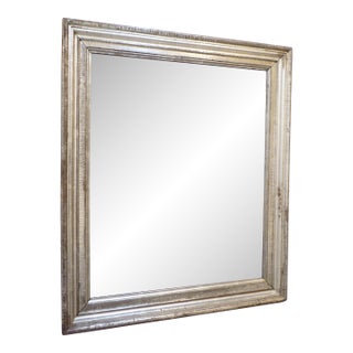 19th Century Silverleaf Crackle Finish Mirror For Sale