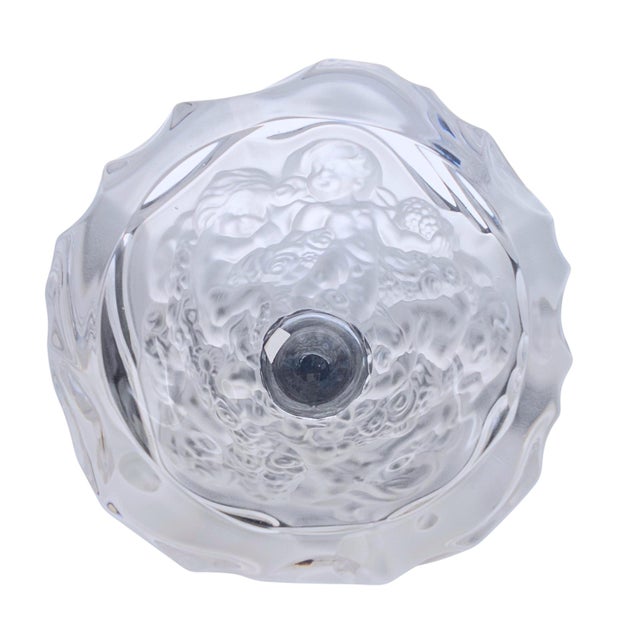 Bombay Company German Frosted Cherub Lead Crystal Vase 7.25" For Sale - Image 4 of 12