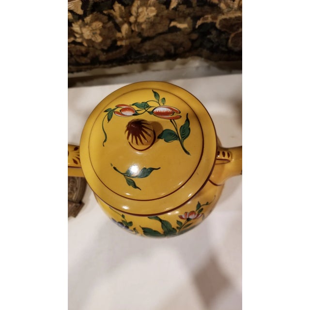 Vintage French Faience Wine Jug For Sale - Image 4 of 13