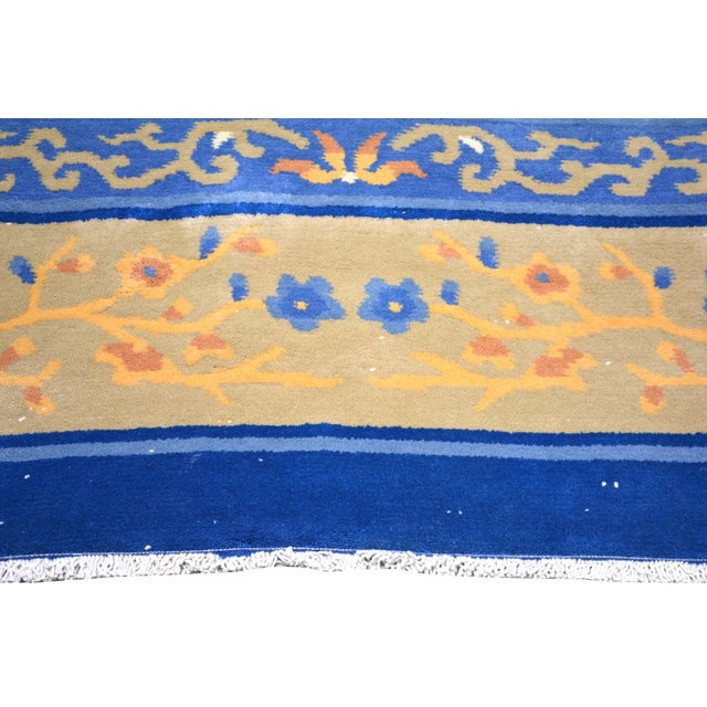 Vintage Chinese Art Deco Hand Knotted Wool Rug, 9'7'' X 12'10'' For Sale In New York - Image 6 of 6
