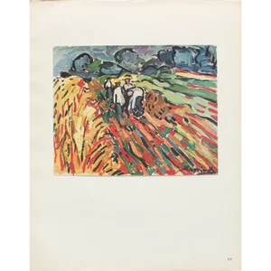 1950 After Maurice De Vlaminck "Farmers", German Edition Offset Lithograph