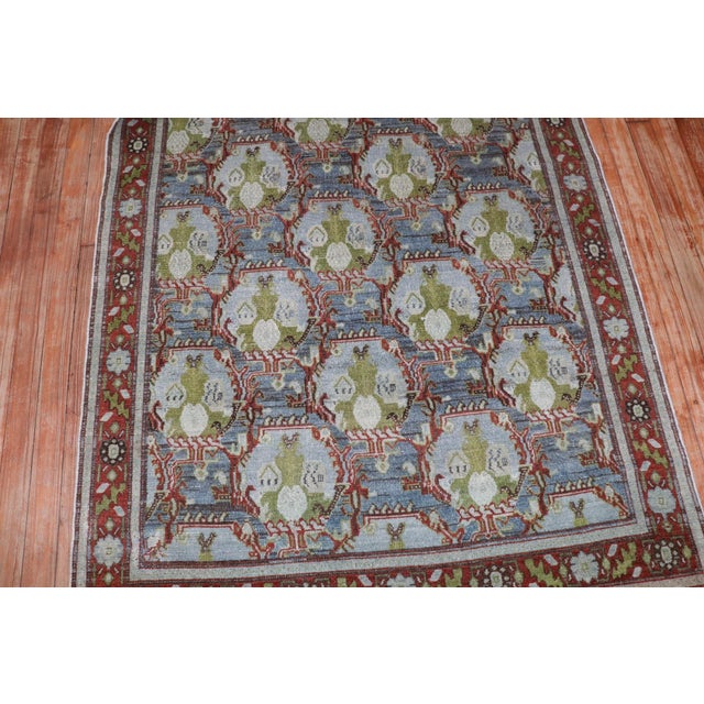 Antique Senneh - 3'7" x 5'1" For Sale - Image 4 of 8