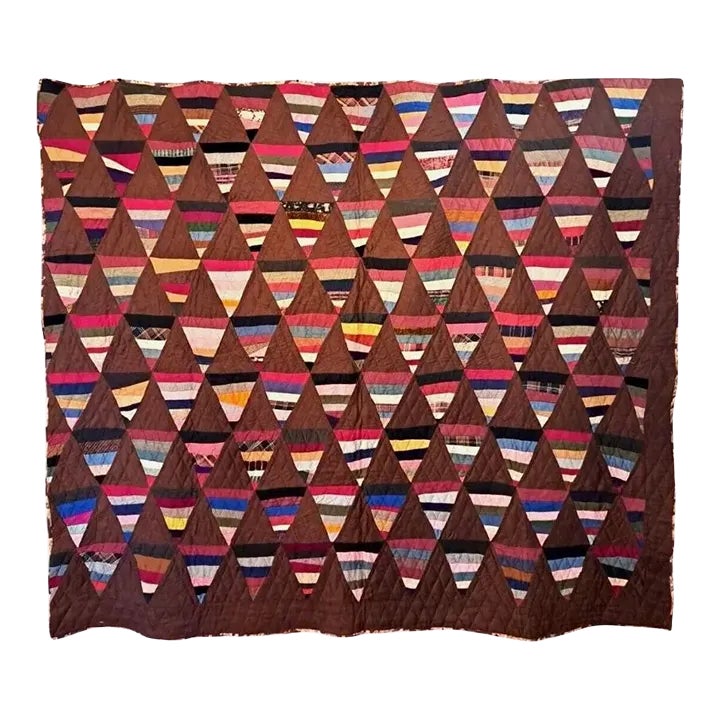 Late 19th Century Mennonite Quilt Roman Stripes Parallel Variation ...