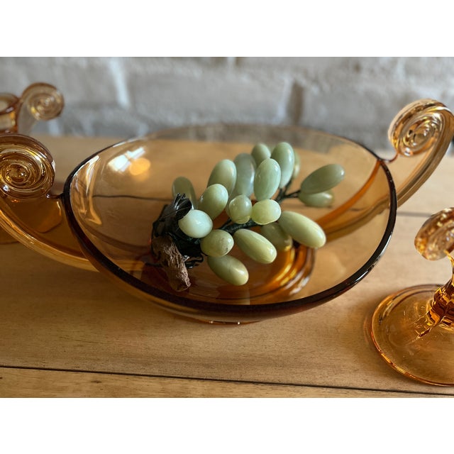 Perfect for a dining table, mantle, console or sideboard - this set of Fosteria is very unique as it is unetched...