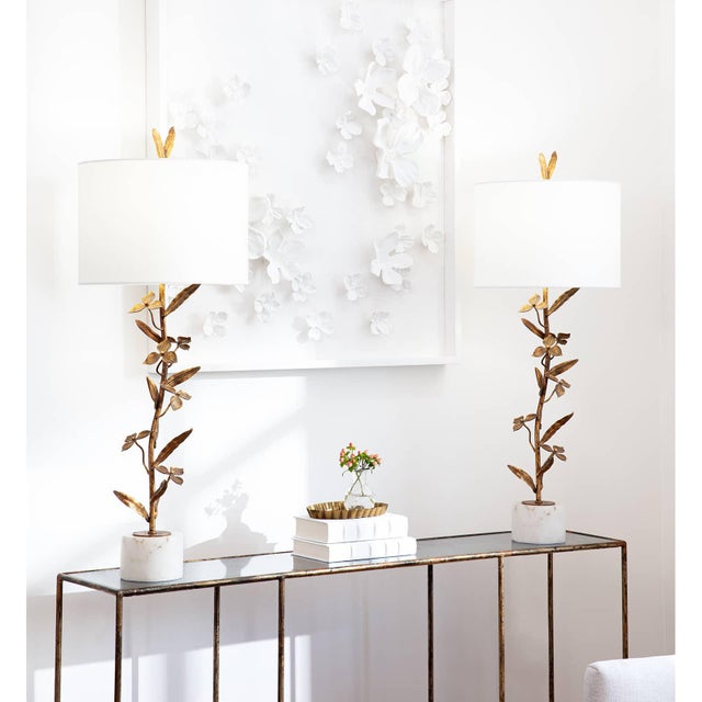 Balancing Old World elegance with rustic charm, each branch of the Trillium buffet lamp is cast and gilded in a natural...