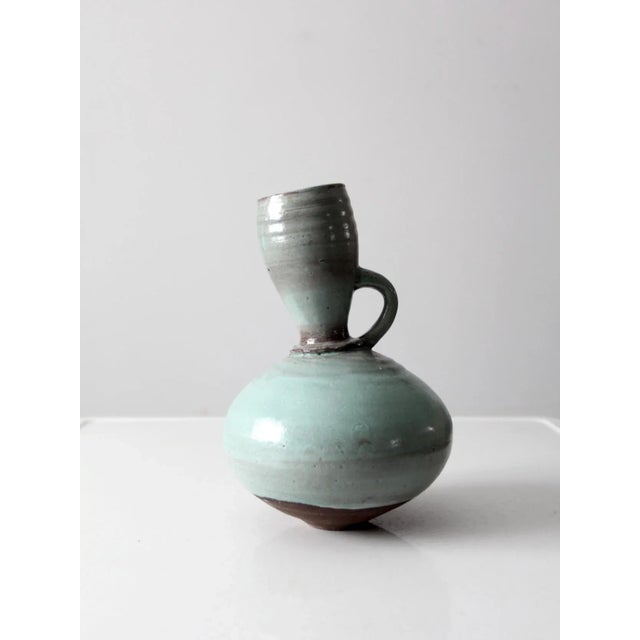 Vintage Studio Art Pottery Pitcher For Sale - Image 4 of 11