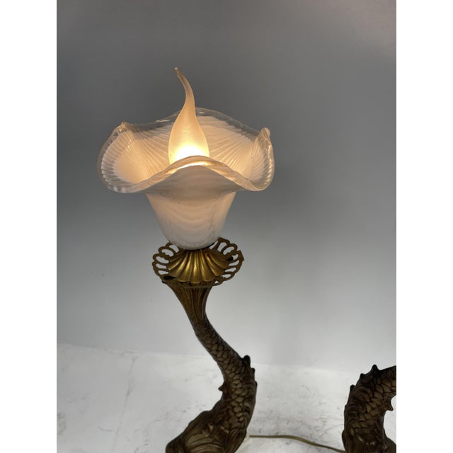 Vintage Brass Lamps, 1920s, Set of 2 For Sale - Image 9 of 16