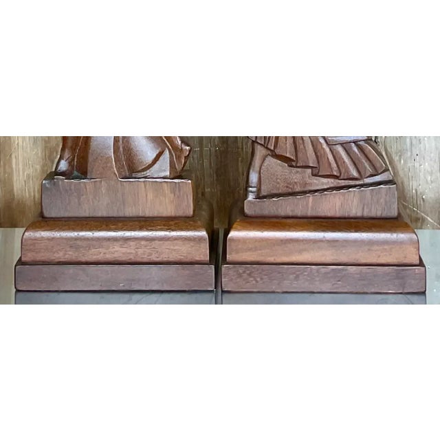 Vintage Mid-Century Heifetz Hand-Carved Dancer Table Lamps – A Pair For Sale - Image 12 of 12