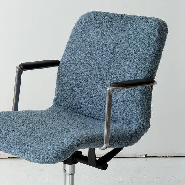 c. 1970s. USA. Reupholstered in curly lambchop boucle