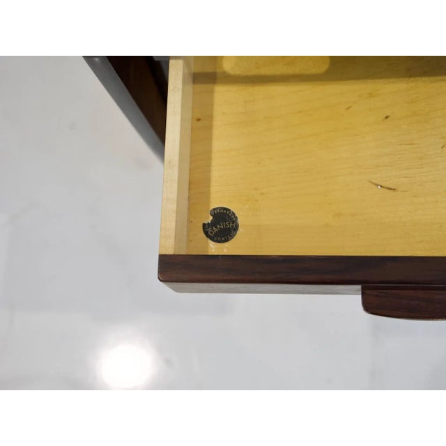 Wooden Serving Table with Black Formica Top by Ludvig Pontoppidan, 1950s For Sale - Image 9 of 15