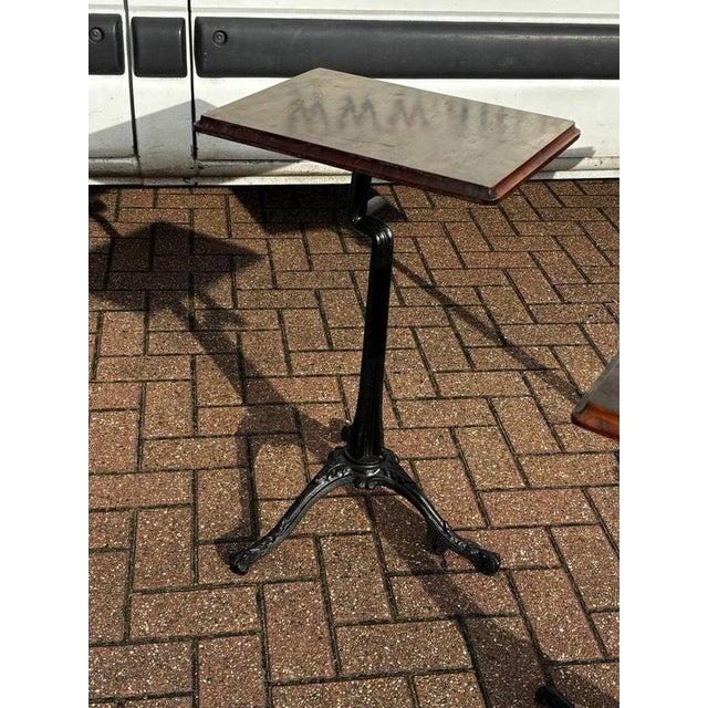 Metal Industrial Factory Edwardian Metal Cast Iron & Wood Machinists Tables, Set of 3 For Sale - Image 7 of 18