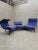 Textile Mid Century Modern Blue Three Seat Veranda Sofa by Vico Magistretti for Cassina For Sale - Image 7 of 10
