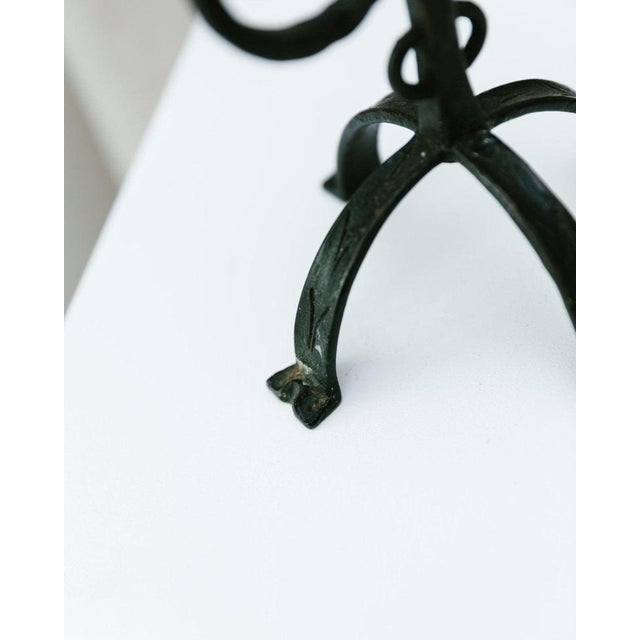 Scupltural Iron Candleholder, 1970s For Sale - Image 6 of 11