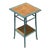 Vintage Coastal Painted Bamboo Side Table For Sale