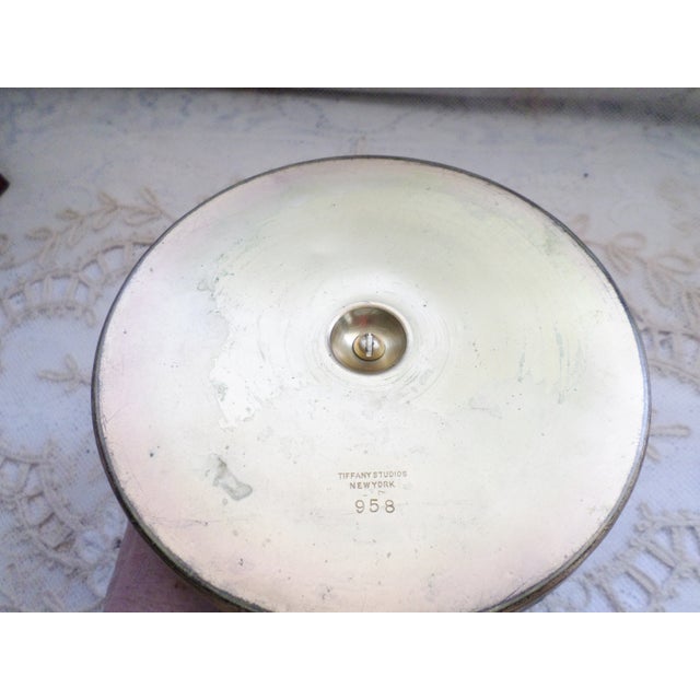 Tiffany Gold Gilt Favrile Art Glass Cigarette Ashtray Match Holder For Sale - Image 14 of 14