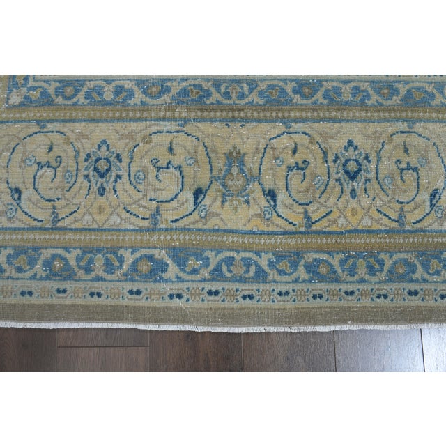 Textile 1970s Vintage Persian Handmade Wool Cotton Brown Area Rug For Sale - Image 7 of 11