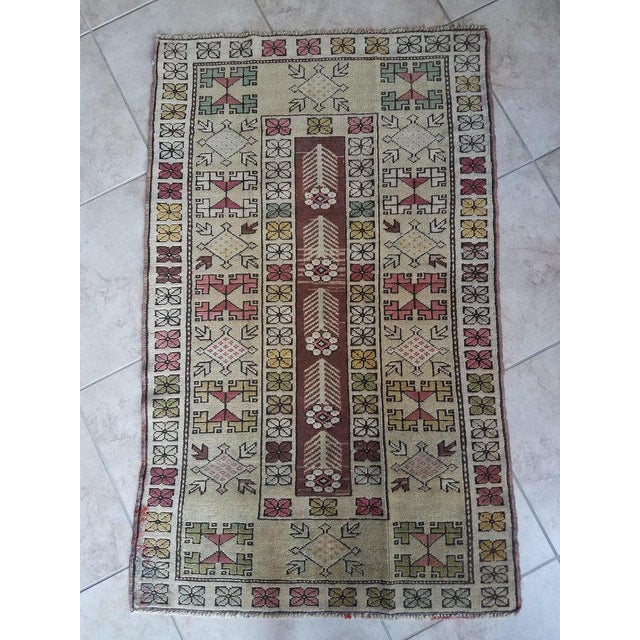 Textile Oriental Tribal Area Rug - Sar 3 For Sale - Image 7 of 7