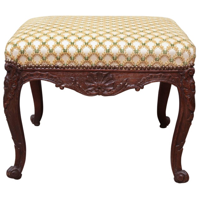 French Regence Carved Stool For Sale - Image 10 of 10