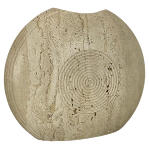 Modernist Travertine Marble Vase attributed to Fratelli Mannelli, Italy, 1970s