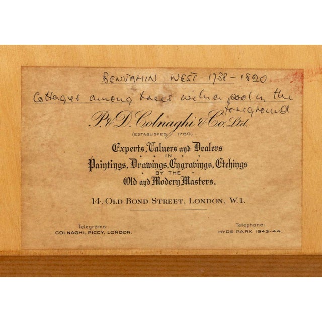 Early 19th Century Benjamin West Cottage Amongst the Trees Pencil For Sale - Image 5 of 5