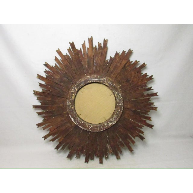 Spanish Giltwood Sunburst Mirror For Sale - Image 12 of 15