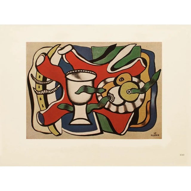 An excellent First Edition period offset lithograph, print of painting Nature Morte Au Vase Blanc (Still Life With White...