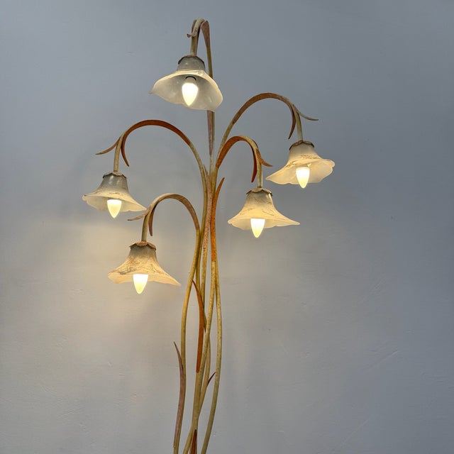 Large Postmodern Luce Doro Series Antinea Floor Lamp in Murano Glass by Jean-François Crochet for Terzani, 1980s, in Very...