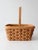 Wood Vintage Woven Splint Market Basket With Handle For Sale - Image 7 of 13