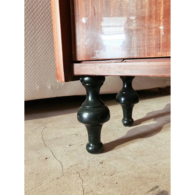 Mid-Century Coat Rack Cabinet With Chinoiserie Decor For Sale - Image 4 of 11