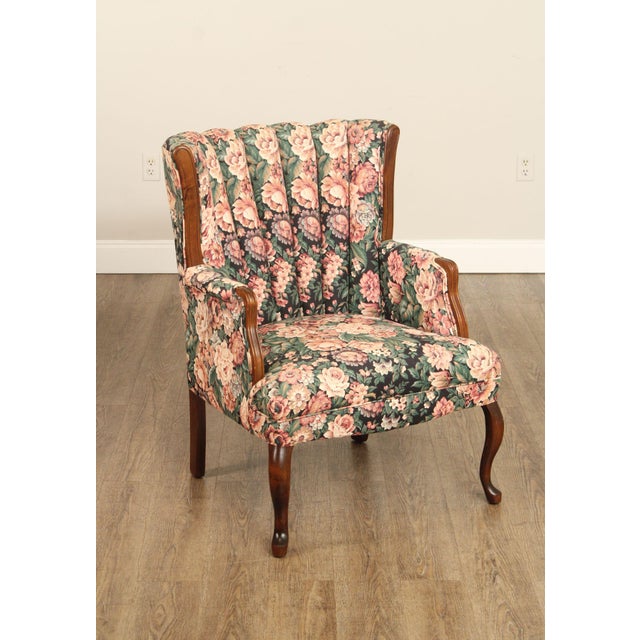 High Quality Vintage Custom Upholstered Channel-Back Lounge Chair