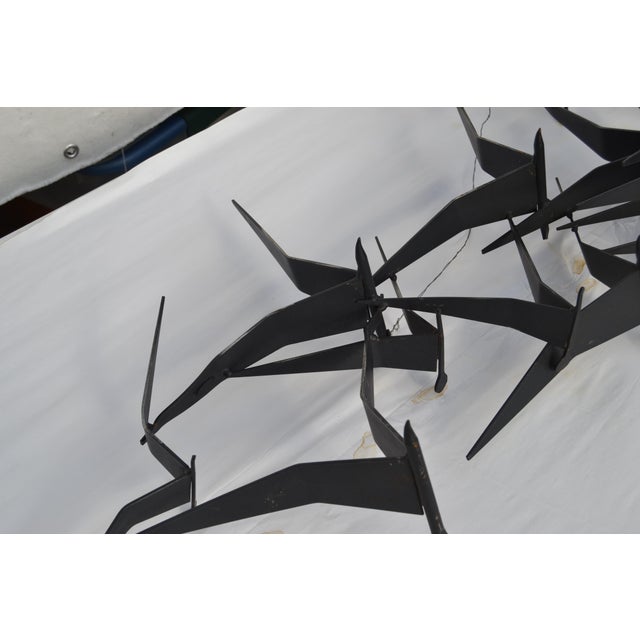 Black Curtis Jere Birds Wall Sculptural Object For Sale In Columbia, SC - Image 6 of 7