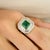 Not Yet Made - Made To Order 14k Gold Contemporary Emerald Cushion Cocktail Ring Size 6 For Sale - Image 5 of 12