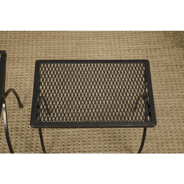 Vintage Tempestini for Salterini Style Mesh Metal Nesting Tables Set of 3, Circa Mid-Century For Sale In Los Angeles - Image 6 of 13