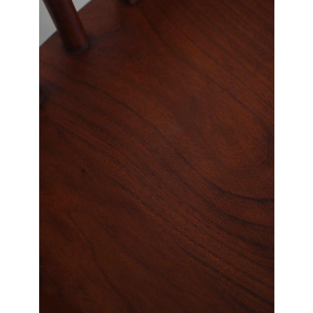 Set of 6 Solid Cherry Brace Back Windsor Chairs For Sale - Image 9 of 18