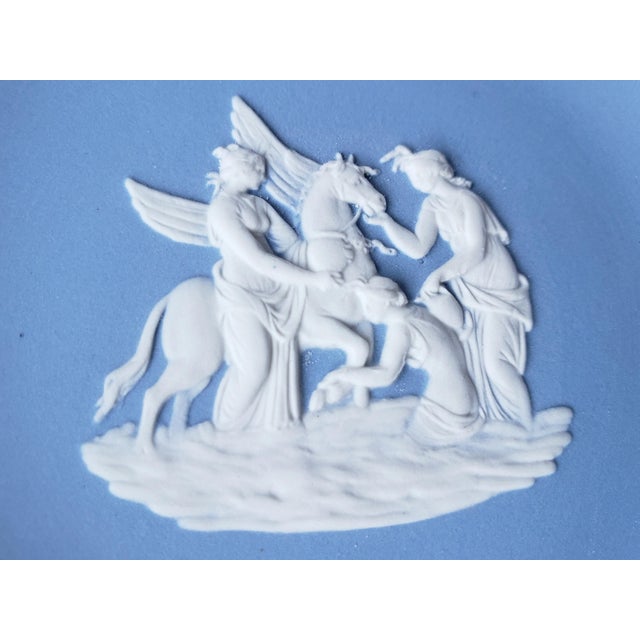 Capture the refined elegance of a beautiful, curated estate piece of authentic mid-century Wedgwood Jasperware in the...