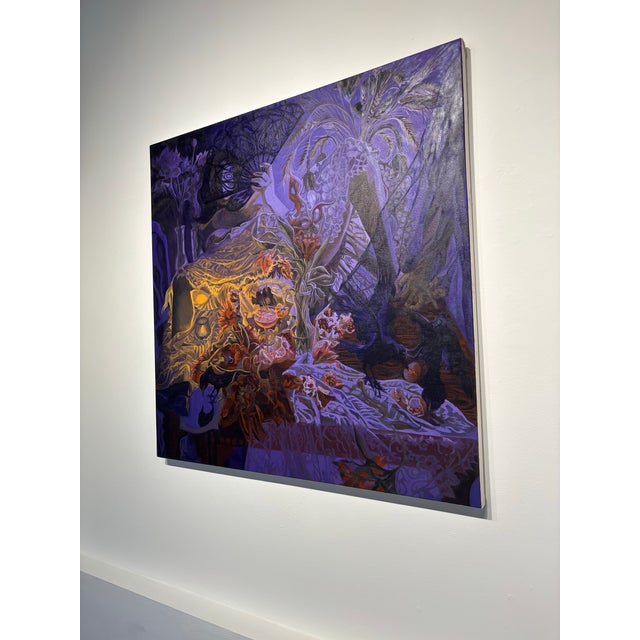 Tara Sabini Basking in the Bog of Eternal Stench Oil on Canvas 48 x 48 "My practice explores the implications of...